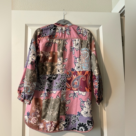 NEW Soft Surroundings Alvadore Fleur Patchwork Tunic Top Size Petite Medium NWT - Picture 5 of 8